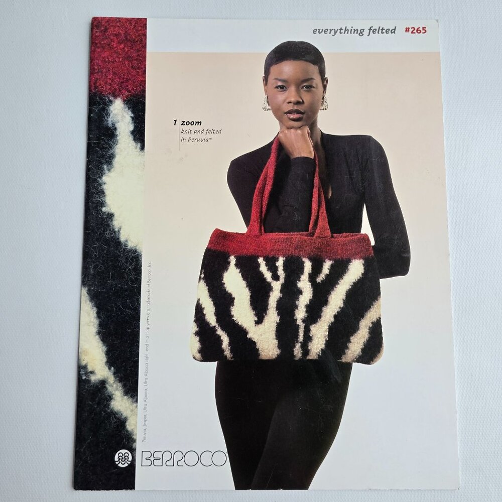 Berroco Everything Felted #265 Pattern Book For Bags Accessories & Home Decor